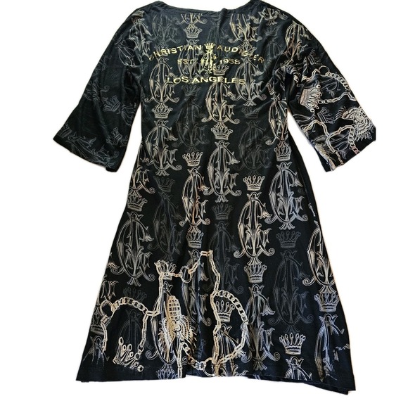 Christian Audigier Midi Dress Black Small‎ - Picture 2 of 14